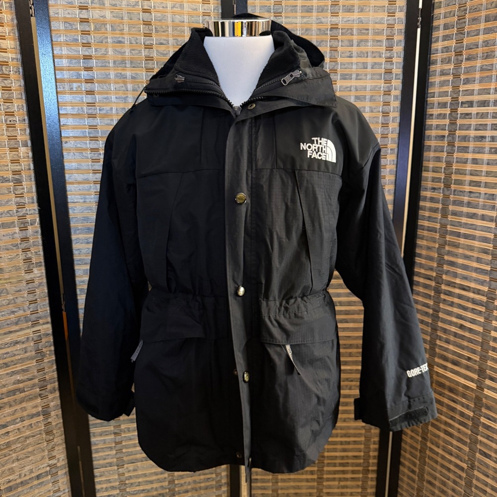 The North Face Parka Men M Black Gore-Tex 3-in-1 Vintage Fleece Liner Coat